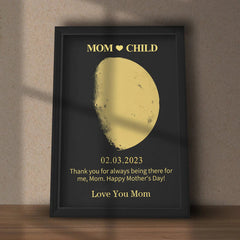 Mother's Day Gift-Custom Art Frame/ REAL MOON PHASE