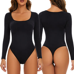 Long Sleeve Thong Bodysuit