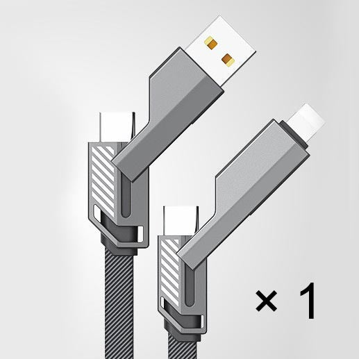 4-in-1 60W Nylon Fast Charging USB-C Cable