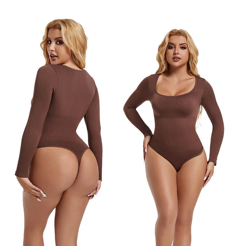 Long Sleeve Thong Bodysuit