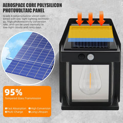 Solar LED Courtyard Lamp with Motion Sensors