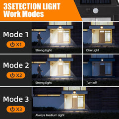 Solar LED Courtyard Lamp with Motion Sensors