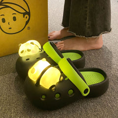 Outdoor/Beach Holiday Clogs with Cute Lighting Panda