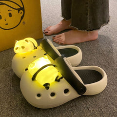 Outdoor/Beach Holiday Clogs with Cute Lighting Panda