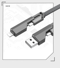 4-in-1 60W Nylon Fast Charging USB-C Cable