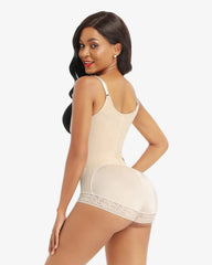 Lace Zipper Open Bust Shapewear