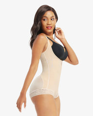 Lace Zipper Open Bust Shapewear