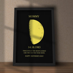 Mother's Day Gift-Custom Art Frame/ REAL MOON PHASE