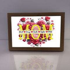 Personalized LED Flower Heart Light Box