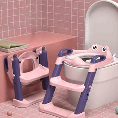 DreamMotto™ Toddlers Potty Training Toilet Seat Step Stool Ladder Adjustable Height for Kids.... Child Toilet Seat