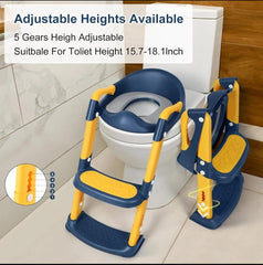 DreamMotto™ Toddlers Potty Training Toilet Seat Step Stool Ladder Adjustable Height for Kids.... Child Toilet Seat