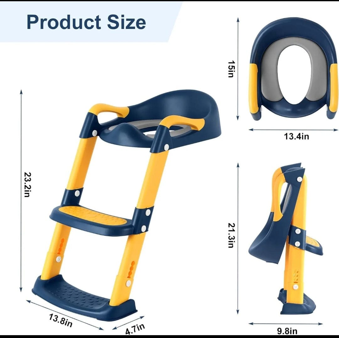 DreamMotto™ Toddlers Potty Training Toilet Seat Step Stool Ladder Adjustable Height for Kids.... Child Toilet Seat