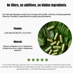 🔥100% Pure Moringa Capsules (60 capsules per bottle)