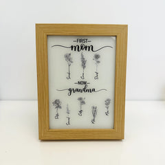 ulovis Picture Frame Light Box First Mom Now Grandma - Personalized LED Light Box