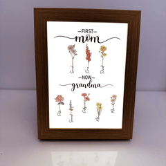 ulovis Picture Frame Light Box First Mom Now Grandma - Personalized LED Light Box